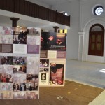 "REFLEXIONS" - memories in words and pictures from the life of the synagogue and its congregations. In the lower right corner is shown the new grave stone of Mojżesz Jaakubowicz, leader and protector of the synagogue in the postwar years.