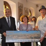 A donation for the synagogue museum, a panorama of Jerusalem.