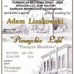 Poster – poetry reading in the synagogue